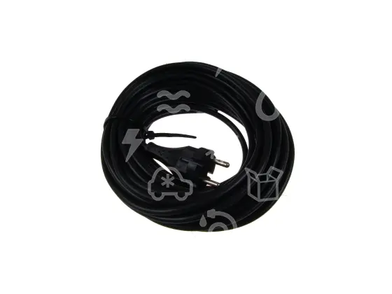 flexošňůra přívodní, PVC, L = 15 m, 2x0,75 mm2, černá, přímá vidlice